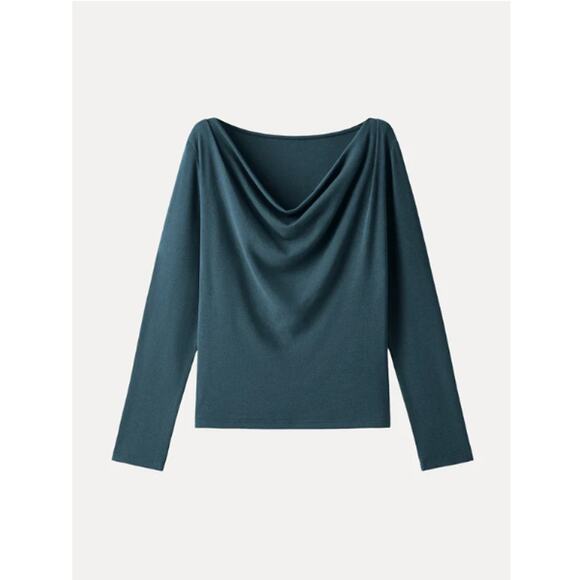 OGL Tops - OGL LiteWarm Effortless Cowl Neck Long Sleeve Top NWT SIZE S